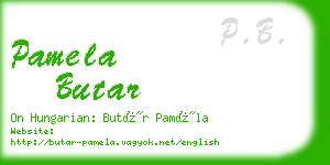 pamela butar business card